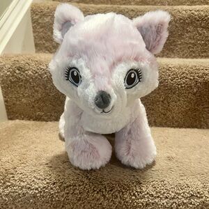 Build-A-Bear Pink and White Stuffed Animal